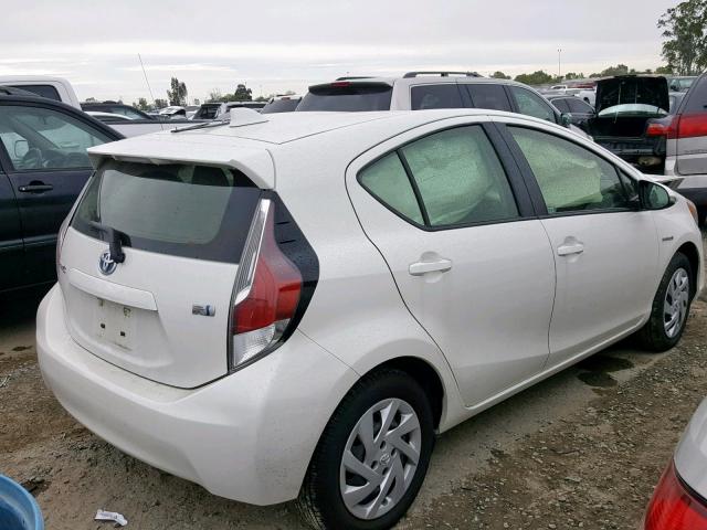 JTDKDTB31F1106028 - 2015 TOYOTA PRIUS C WHITE photo 4