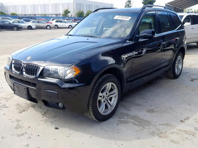 WBXPA93416WG89587 - 2006 BMW X3 3.0I BLACK photo 2