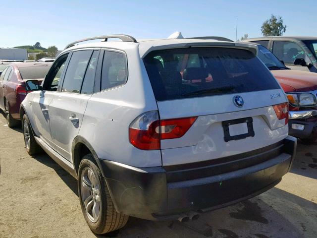 WBXPA93495WD04145 - 2005 BMW X3 3.0I WHITE photo 3