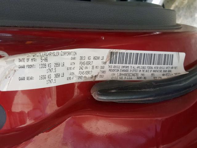 1J8HH48K56C346781 - 2006 JEEP COMMANDER  ფოტო 10