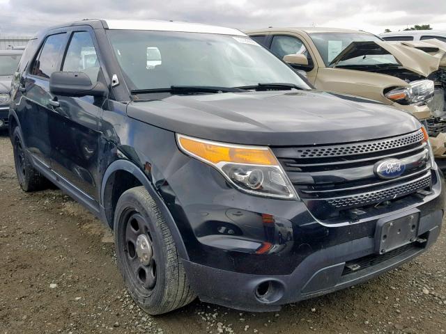 1FM5K8AR7DGC72906 - 2013 FORD EXPLORER P BLACK photo 1