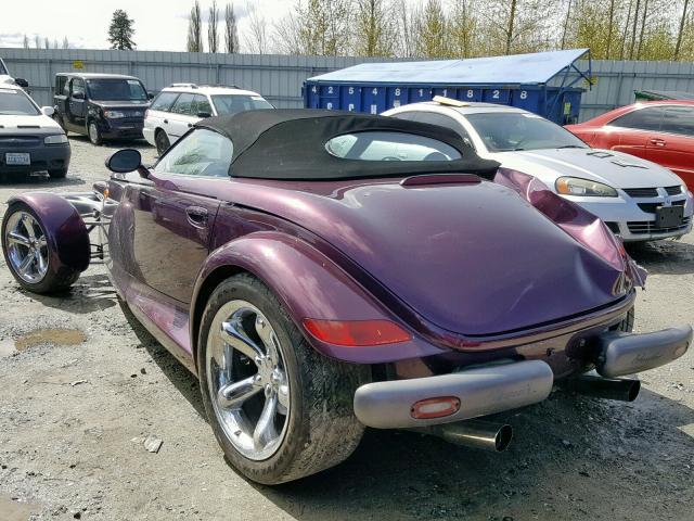 1P3EW65G8XV501714 - 1999 PLYMOUTH PROWLER PURPLE photo 3