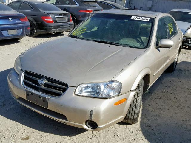 JN1CA31D11T839915 - 2001 NISSAN MAXIMA GXE GOLD photo 2