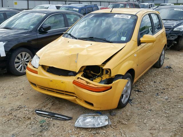 KL1TD66657B779790 - 2007 CHEVROLET AVEO BASE ყვითელი ფოტო 2