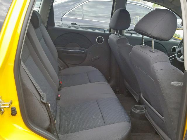 KL1TD66657B779790 - 2007 CHEVROLET AVEO BASE ყვითელი ფოტო 6