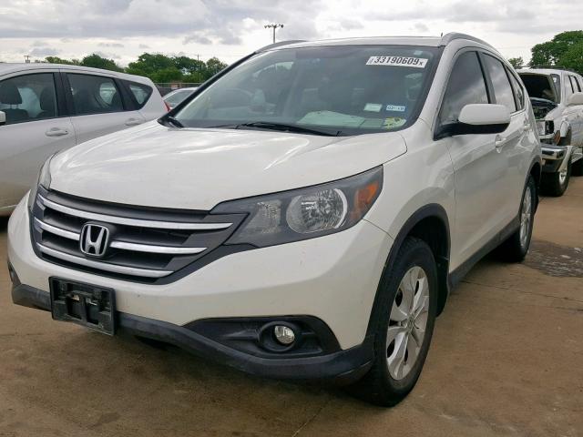 5J6RM3H77DL039116 - 2013 HONDA CR-V EXL WHITE photo 2