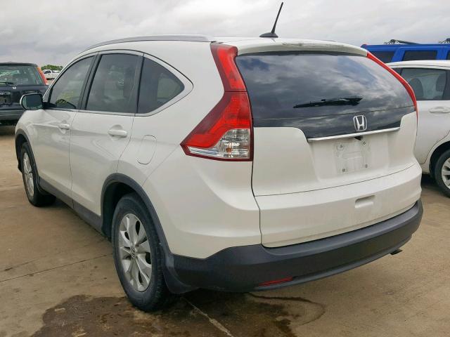 5J6RM3H77DL039116 - 2013 HONDA CR-V EXL WHITE photo 3