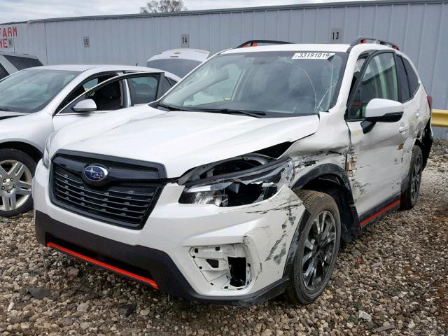 JF2SKAPC3KH432077 - 2019 SUBARU FORESTER S WHITE photo 2