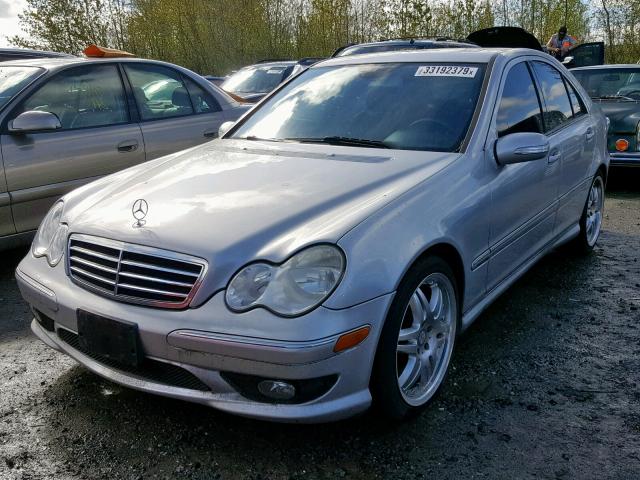 WDBRF40J75F705886 - 2005 MERCEDES-BENZ C 230K SPO SILVER photo 2