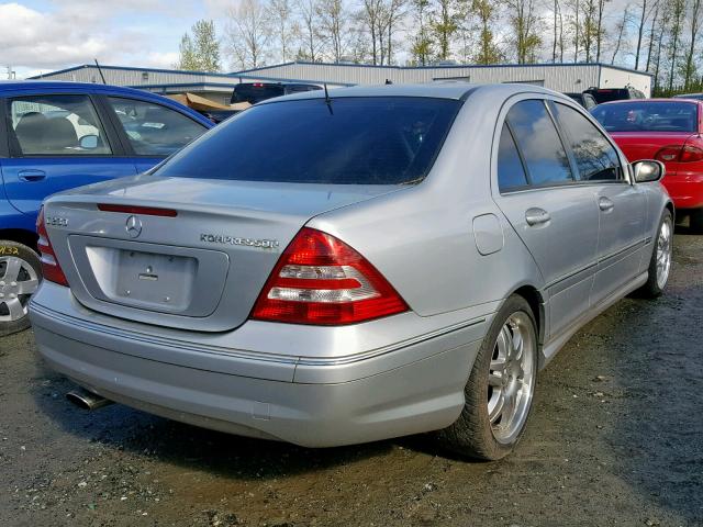 WDBRF40J75F705886 - 2005 MERCEDES-BENZ C 230K SPO SILVER photo 4