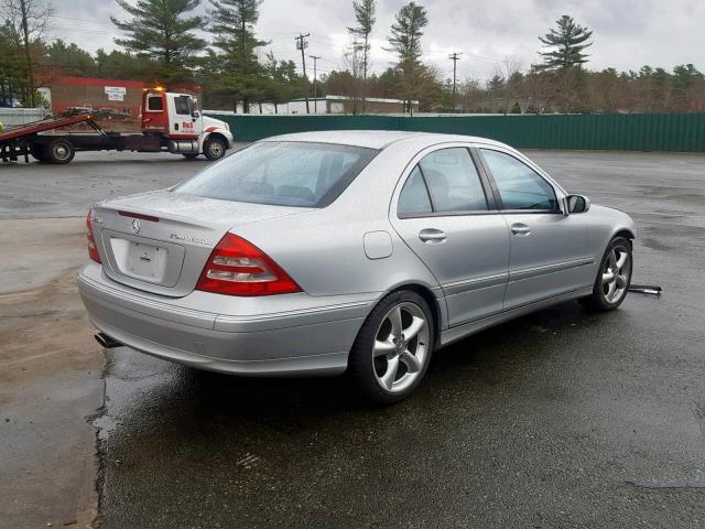 WDBRF40J74F490914 - 2004 MERCEDES-BENZ C 230K SPO SILVER photo 4