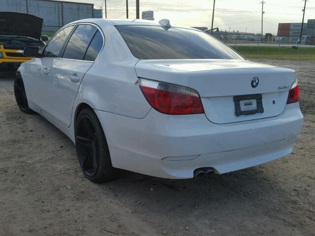 WBANE53597CW67974 - 2007 BMW 525 I WHITE photo 3