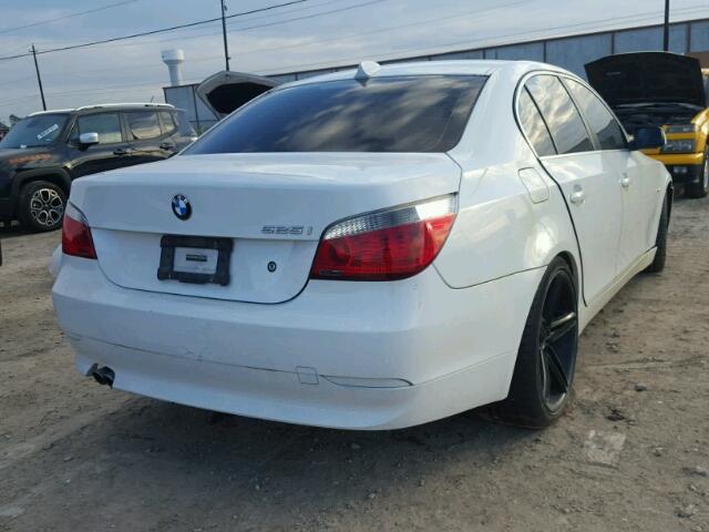 WBANE53597CW67974 - 2007 BMW 525 I WHITE photo 4