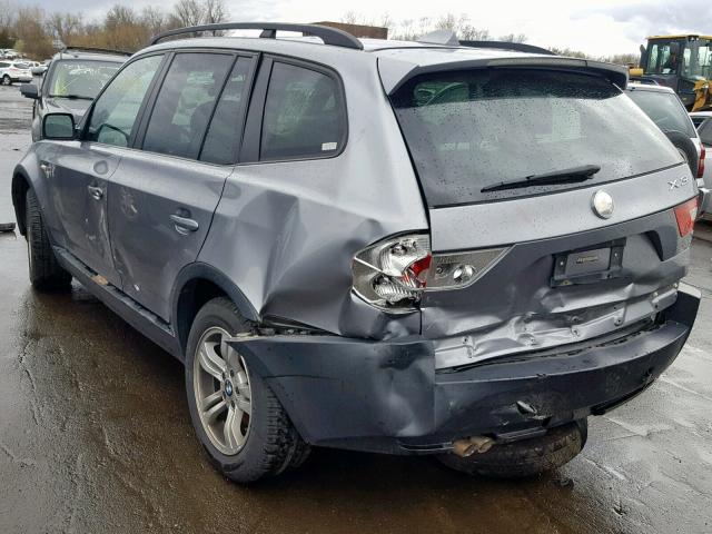 WBXPA93435WD23273 - 2005 BMW X3 3.0I GRAY photo 3