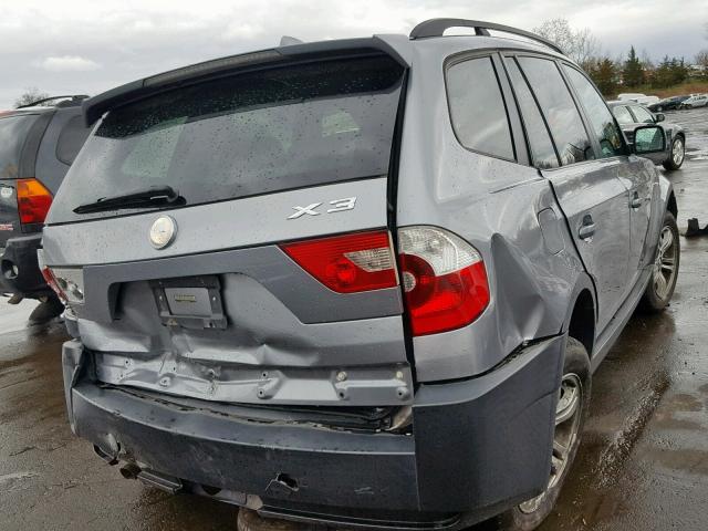 WBXPA93435WD23273 - 2005 BMW X3 3.0I GRAY photo 4