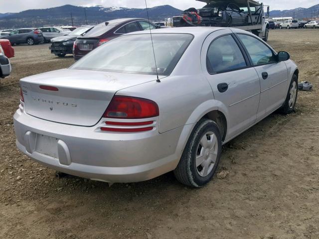 1B3EL36X64N389336 - 2004 DODGE STRATUS SE SILVER photo 4