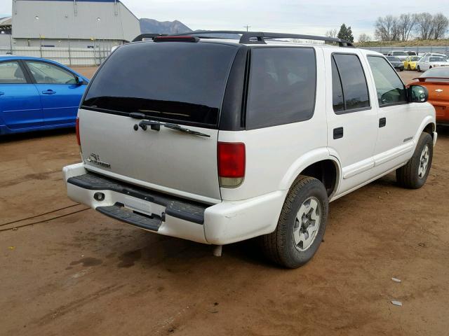 1GNDT13X14K146058 - 2004 CHEVROLET BLAZER WHITE photo 4