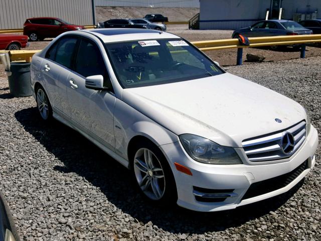 WDDGF4HB2CA608844 - 2012 MERCEDES-BENZ C 250 WHITE photo 1