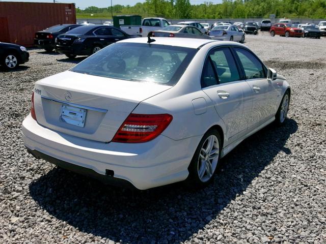 WDDGF4HB2CA608844 - 2012 MERCEDES-BENZ C 250 WHITE photo 4