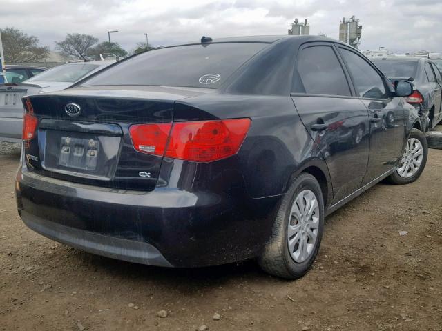 KNAFU4A2XA5269968 - 2010 KIA FORTE EX BLACK photo 4