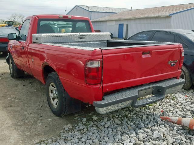 1FTYR10U62TA49514 - 2002 FORD RANGER RED photo 3