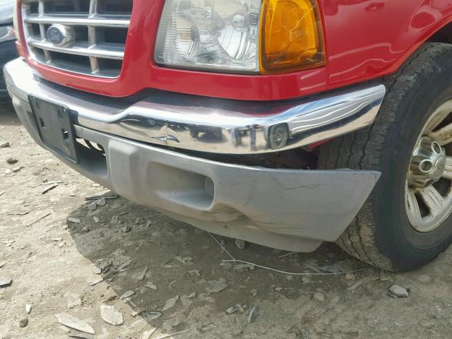 1FTYR10U62TA49514 - 2002 FORD RANGER RED photo 9
