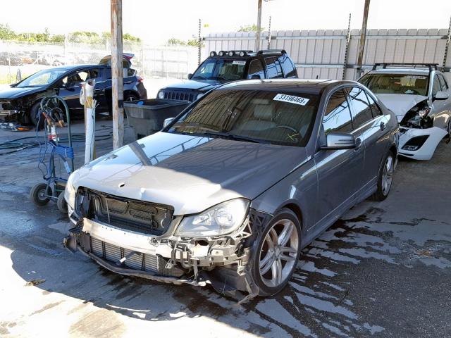 WDDGF4HB5ER309806 - 2014 MERCEDES-BENZ C 250 GRAY photo 2