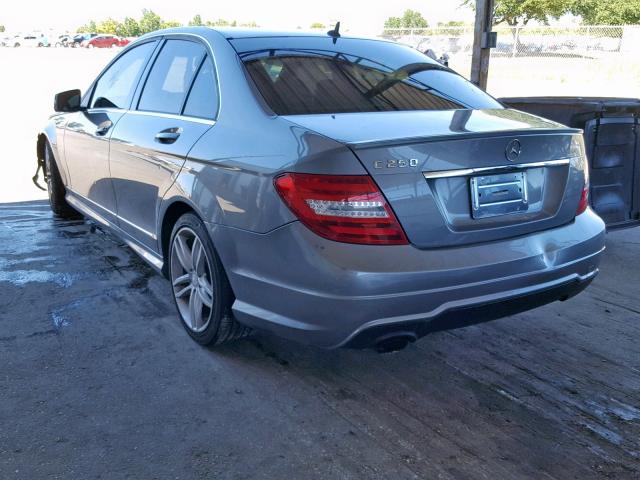 WDDGF4HB5ER309806 - 2014 MERCEDES-BENZ C 250 GRAY photo 3