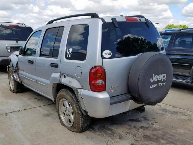 1J4GL58K63W650732 - 2003 JEEP LIBERTY LI SILVER photo 3