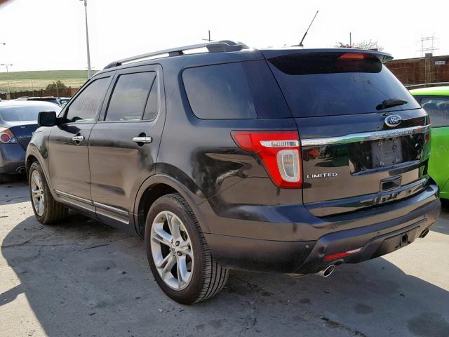 1FMHK8F86BGA02544 - 2011 FORD EXPLORER L BLACK photo 3