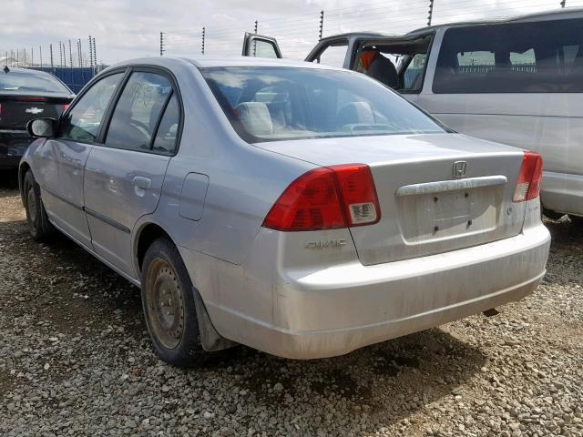 2HGES16463H905585 - 2003 HONDA CIVIC DX SILVER photo 3