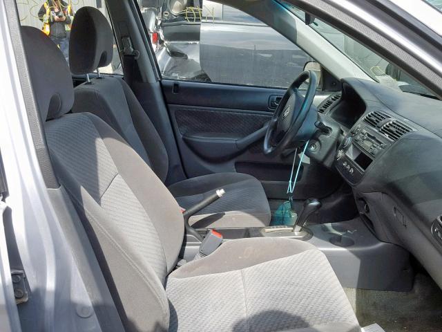 2HGES16463H905585 - 2003 HONDA CIVIC DX SILVER photo 5