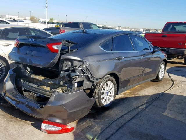3FA6P0G72FR264683 - 2015 FORD FUSION S CHARCOAL photo 4
