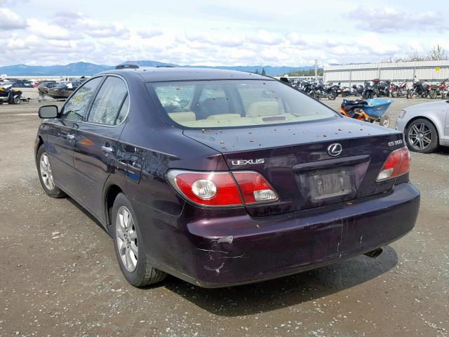 JTHBF30G930123479 - 2003 LEXUS ES 300 BROWN photo 3