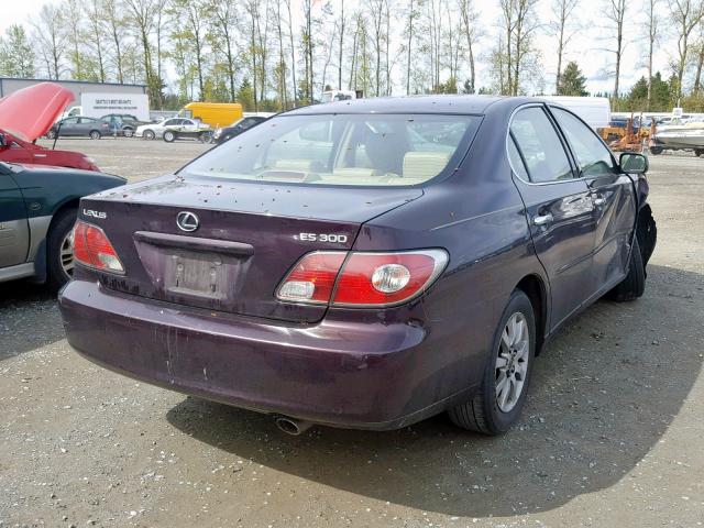 JTHBF30G930123479 - 2003 LEXUS ES 300 BROWN photo 4