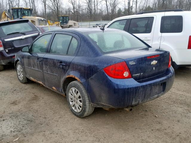 1G1AT58H097200375 - 2009 CHEVROLET COBALT LT BLUE photo 3