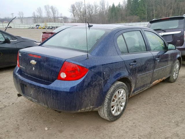 1G1AT58H097200375 - 2009 CHEVROLET COBALT LT BLUE photo 4