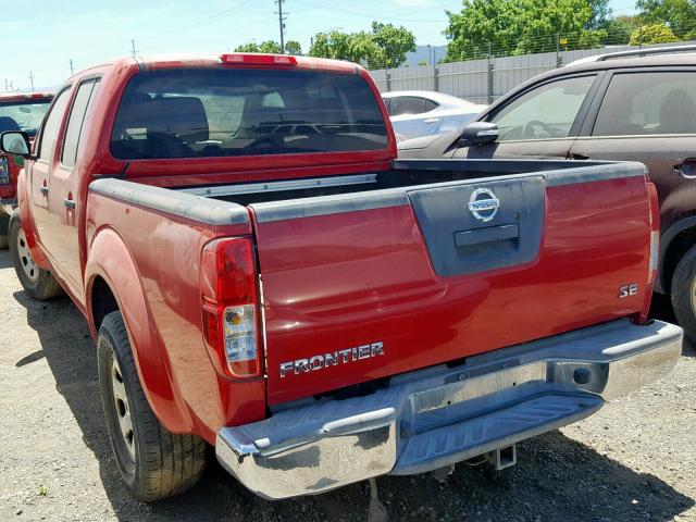 1N6AD07U07C406111 - 2007 NISSAN FRONTIER C RED photo 3