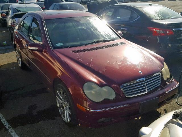 WDBRF61J52F231426 - 2002 MERCEDES-BENZ C 240 RED photo 1