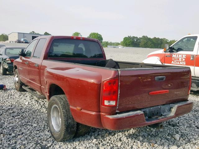 3D7MA48C83G781912 - 2003 DODGE RAM 3500 S BURGUNDY photo 3