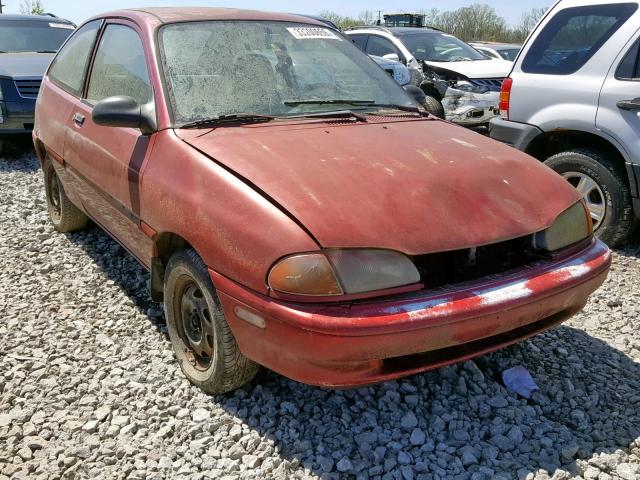 KNJLT05H9T6178975 - 1996 FORD ASPIRE RED photo 1