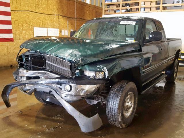 3B7KF23621G788263 - 2001 DODGE RAM 2500 GREEN photo 2