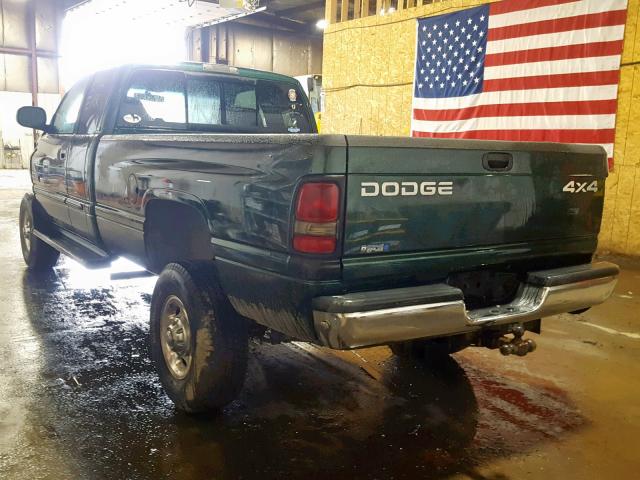 3B7KF23621G788263 - 2001 DODGE RAM 2500 GREEN photo 3