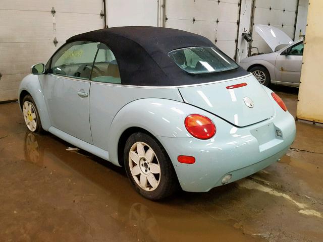 3VWCK21Y63M317030 - 2003 VOLKSWAGEN NEW BEETLE ლურჯი ფოტო 3