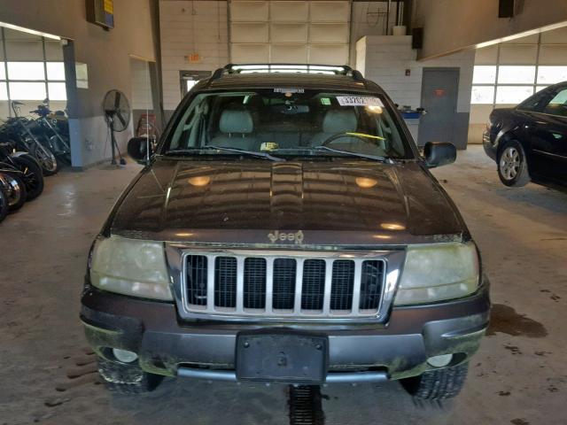 1J4GW58JX4C351374 - 2004 JEEP GRAND CHER GRAY photo 9