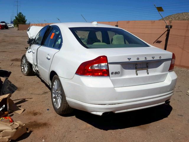 YV1952AS6C1156282 - 2012 VOLVO S80 3.2 WHITE photo 3