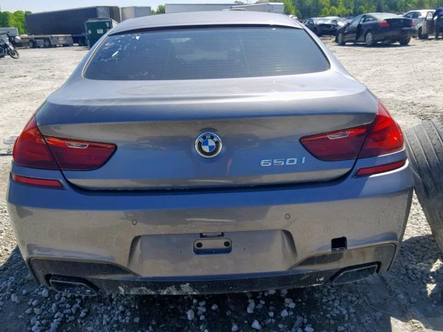 WBA6B2C50FD129944 - 2015 BMW 650 I SILVER photo 9