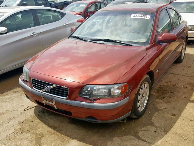 YV1RS61R712018027 - 2001 VOLVO S60 MAROON photo 2