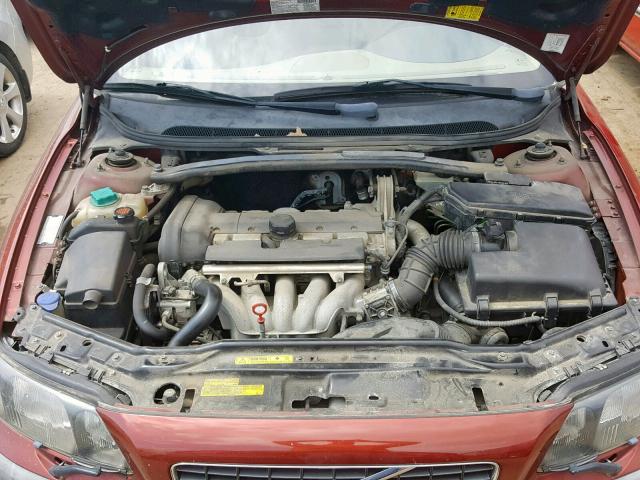 YV1RS61R712018027 - 2001 VOLVO S60 MAROON photo 7