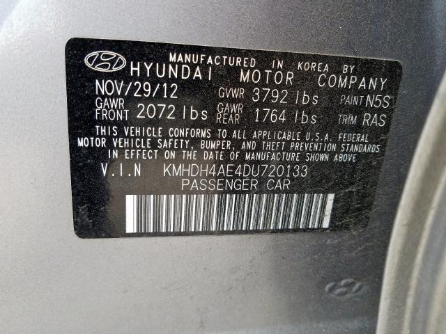 KMHDH4AE4DU720133 - 2013 HYUNDAI ELANTRA GLS  photo 10